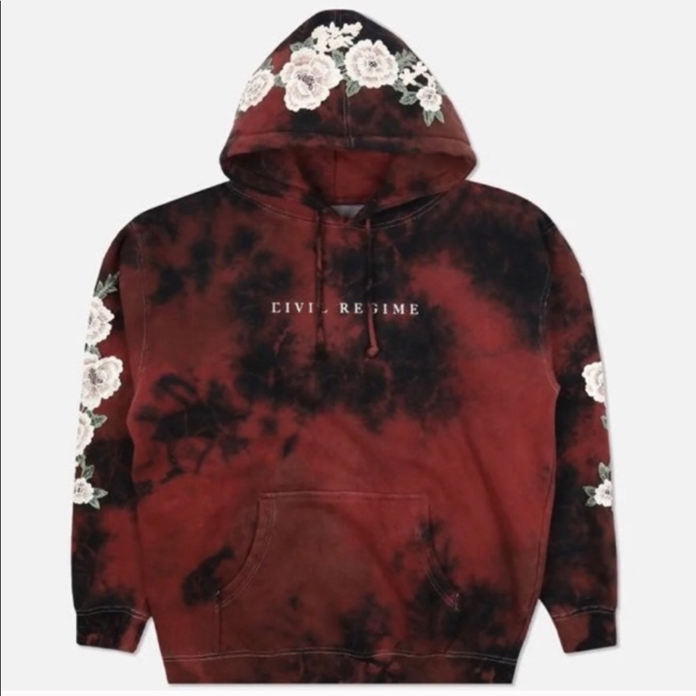 CIVIL REGIME RED MARBLE/ROSE HOODIE